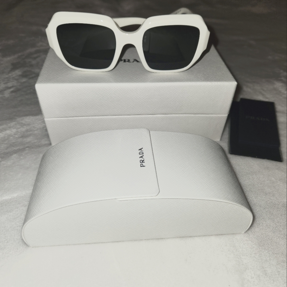 Prada white sunglasses